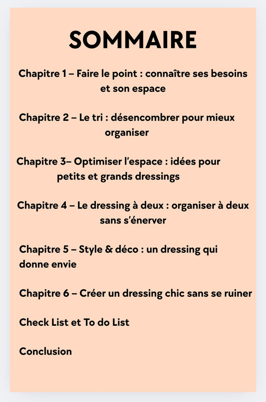 E-BOOK • Aménage ton dressing