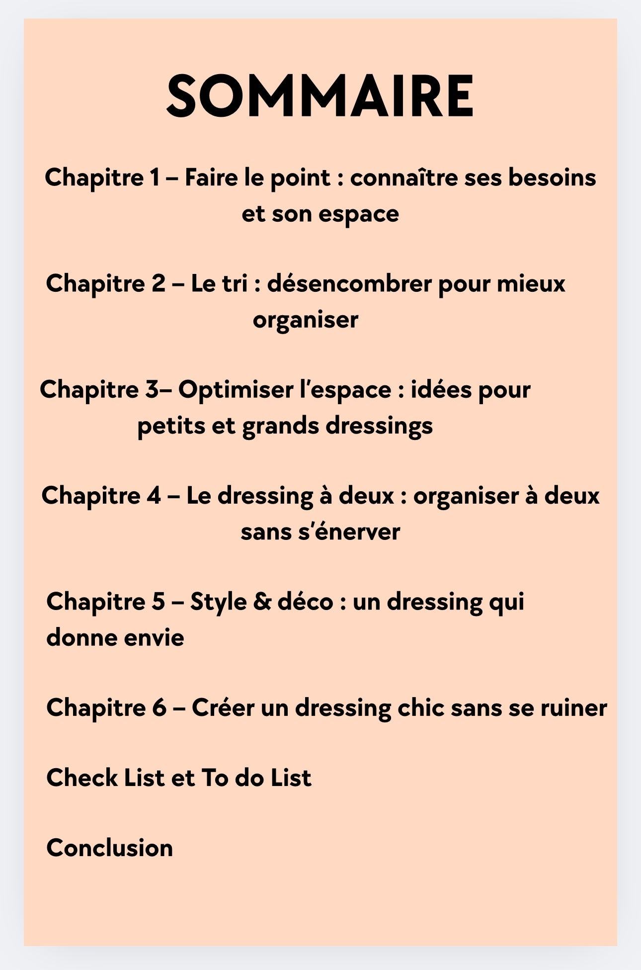 E-BOOK • Aménage ton dressing