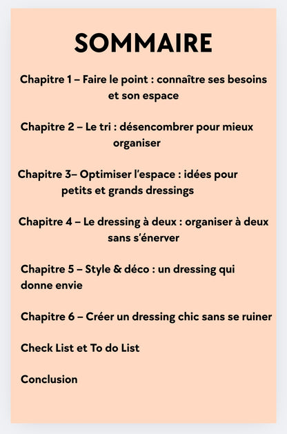 E-BOOK • Aménage ton dressing