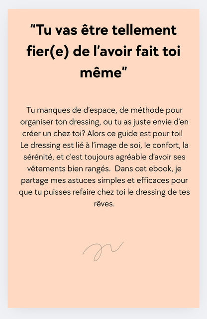 E-BOOK • Aménage ton dressing