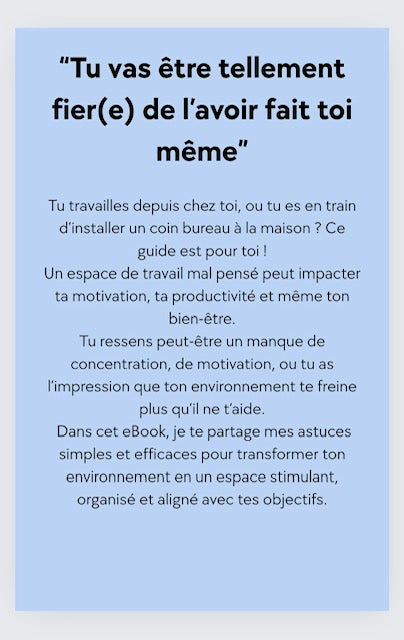 E-BOOK • Aménage ton espace pro